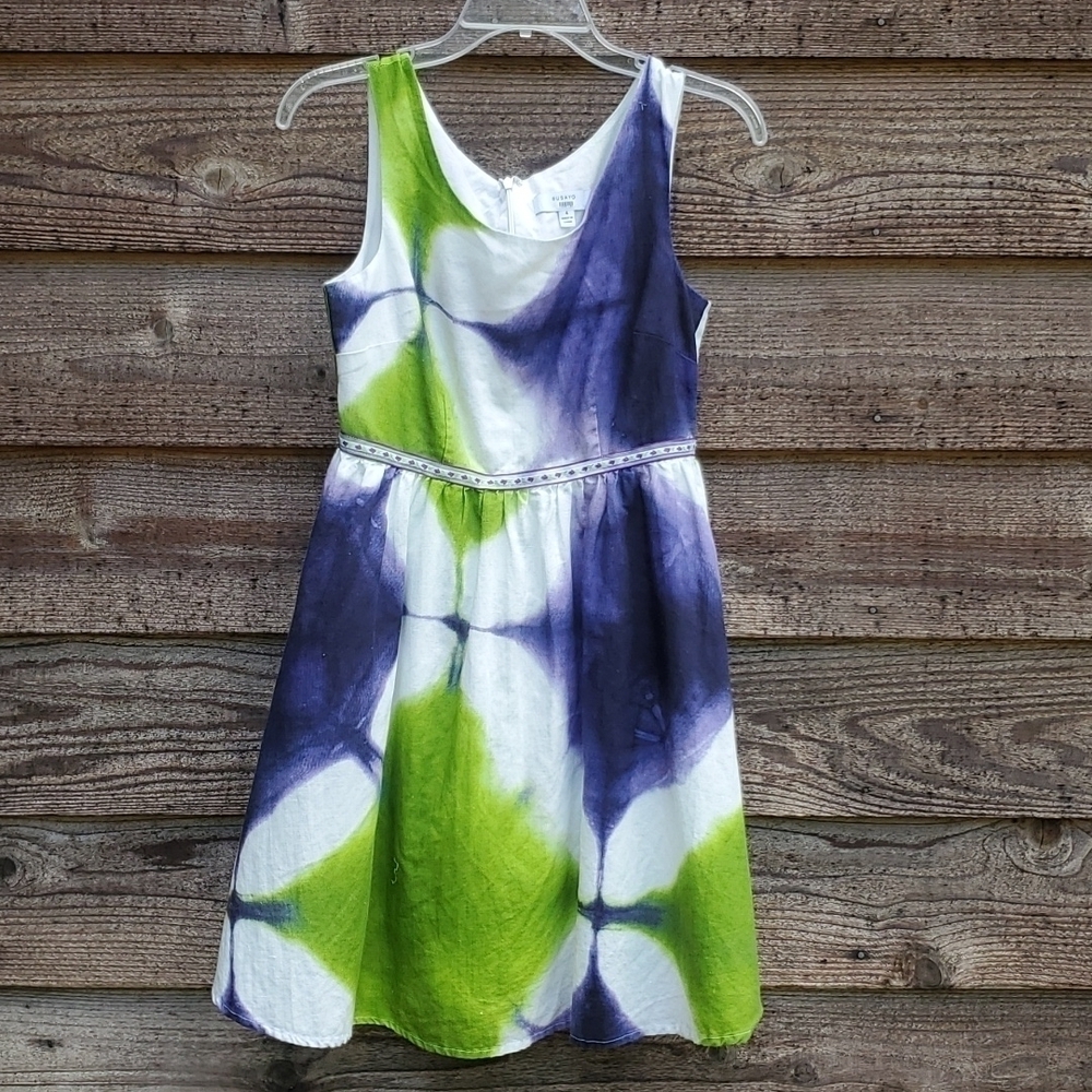 Busayo Tie Dye Dress 4 cotton and Linen